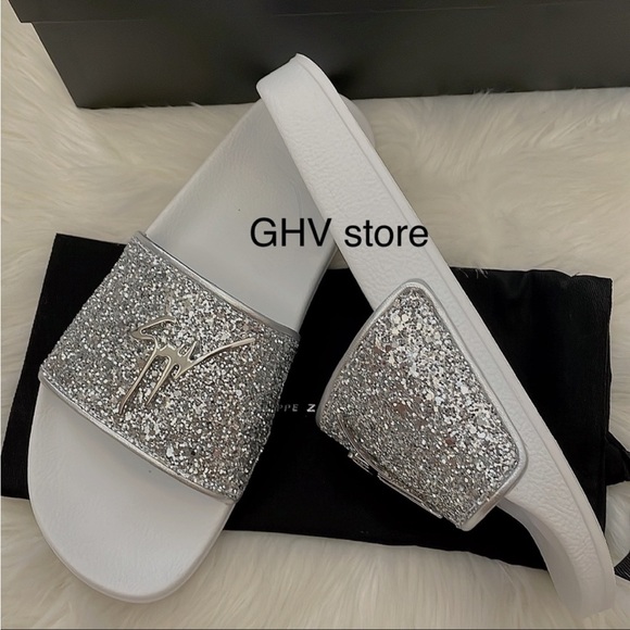 GIUSEPPE ZANOTTI Men's Sierra Glitter Pool Slide - Picture 3 of 4